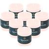 Spaas 8x Candela pilastro in stile rustico 70/70 mm 25 ore, rosa chiaro