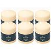 Spaas 6 Candele a Colonna Inodori, 80/100mm, ± 40 Ore, Avorio