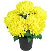 Flair Flower Fiore artificiale crisantemo in vaso, pianta da balcone, fiore, decorazione per matrimonio, crisantemo, decorazione autunnale, fiore artificiale, pianta artificiale, pianta in vaso realistica, giallo