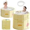 XJJAUGKLY Vasca da bagno pieghevole, 70 x 70 cm, vasca pieghevole con ingresso step-in, per anziani e bambini, pieghevole verso l'interno, portatile, per interni, bagni ghiacciati, bagno caldo e uso mobile