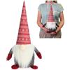 com-four® 1x Gnomo di Natale Fermaporta 40 cm, Figura Decorativa | Addobbo festivo con imbottitura in sabbia, 1,4 kg, per davanzale, mensola, tavolo, pavimento e ingresso