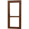 opncorp Porta di casa in plastica, 100 x 200 cm, DIN destra, porta d'ingresso secondaria con vetri di sicurezza, set completo per negozio, garage, casa, porta d'ingresso con serratura a 4 punti e accessori