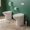 MarinelliGroup Sanitari bagno filomuro a terra RIMLESS Bidet e Vaso WC in ceramica con sedile coprivaso SIGMA
