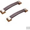 SYDARSYN 2 pezzi Maniglie in Pelle per Mobili Maniglia per Porte Maniglia dell'Armadio Cucina Cassetti Armadietti Manopole Pomelli Armadio Tiretti 128mm