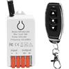 QIACHIP Interruttore Remoto Wireless controllo Motori 433 mhz 12V CC 30A | ricevente con telecomando per portone garage,Attuatori lineari,cancelli,tapparelle,Avanti/Indietro
