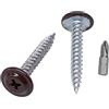 SKIR'CO (250 pz.) Viti autofilettanti per legno verniciate da 4,2 x 30 mm, vite in metallo, testa a traliccio con PH modificato (marrone cioccolato RAL 8017)
