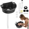 Yosoo Health Gear Lavandino in Plastica a Parete con Tubo e Tappo di Scarico, Grigio