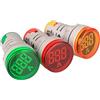 Gebildet Display Della Tensione CA da 22mm Display a LED Digitale Voltmetro Monitor del Misuratore di Tensione CA 60V-500V 110V 220V 380V Rilevatore di Tensione Verde Rosso Giallo Indicatore
