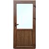 OPNCORP Porta d'Ingresso in Plastica, 90 x 210 cm, DIN Destra, Porta Secondaria con Vetri di Sicurezza, Set Completo per Negozio, Garage, Casa, con Serratura a 4 Punti