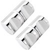 YYIGVMO 2 Pezzi Manopola per Porta Doccia, Pomolo per Porte Vetro in Acciaio Inox, Maniglie Porta per Doccia 3# Argento