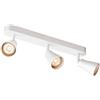 SLV lampada a plafone da parete e soffitto AVO CW Triple/illuminazione da parete e soffitto per interni, lampada a plafone, lampada a plafone da parete, faretto da soffitto / GU10 50W bianco