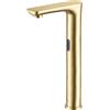 XJTNLB Rubinetto Sensore Bagno Oro Spazzolato Miscelatore Bagno Lavabo Alto Rubinetto Automatico con Sensore a Infrarossi