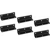 FEEIMOL 6 Pezzi Squadrette Angolari Acciaio Inossidabile Staffa Angolare Retto Supporti Angolo 90 Gradi L Forma Staffe per Fissaggio Legno Mobili Armadietto Tavolo Sedia Nero 27x100mm