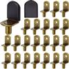 Ruidee 30 supporti per scaffali, a forma di L, in metallo, per armadio, libreria, supporto (bronzo)