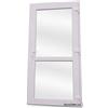 OPNCORP Porta d'Ingresso in Plastica, 90 x 210 cm, DIN Destra, Porta Secondaria con Vetri di Sicurezza, Set Completo per Negozio, Garage, Casa, con Serratura a 4 Punti