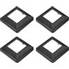 PATIKIL 4 Pz Copri Palo 3.2 X 3.2 Involucro Base Palo In Plastica Nero | Rivestimento Colonna Stile Apertura Involucro Vinilico, Per Ringhiere Scale Recinzione Legno Portico Ponte