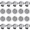 QIMEI-SHOP Griglia di Ventilazione Rotondo 35mm Griglia Areazione in Acciaio Inossidabile per Armadio Cucina Bagno Armadio Scarpiera Argento 20 Pezzi
