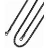 Bandmax Collana Uomo con Catena a Spiga in Acciaio Inossidabile/Placcato in Oro/Nero, Larghezza 2/3/6/9 mm Lunghezza 46-76 cm, Collana da Uomo e Donna Stile Minimalista ed Elegante