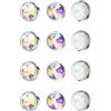 Luxe Modz G23 Kit Piercings Gioielli Micro Dermal Top 4mm CZ Opale Sintetico Base 2mm Zirconia Cubica, 14G