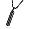 Zysta - Urna per ceneri con forma cilindrica, urna commemorativa per cenere, collana con ciondolo a forma di bombola