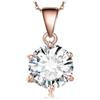 JewelryPalace 0.5-3ct Collana Solitario Donna Argento 925 con Creato Moissanite, Collana Ciondolo Pietra a Taglio Rotondo con Catena Veneziana Maglia 45cm, Collane Pendenti Tre Ori Set Gioielli Donna