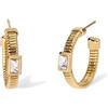 KIDULT - Orecchini Donna - Orecchini Dorati Tubogas Con Zirconi - 861005