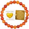 SENSUARI Bracciale con pietre naturali 8 mm, Taille unique, Pietra, Corniola