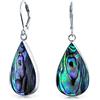Bling Jewelry Grandi Orecchini A Goccia Conchiglia Naturale A Forma Di Pera Per Donne Adolescenti In Argento 925