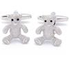 EdelManchet Gemelli - Orso Teddy Bear Teddy Bear Cuddle - Animale - 18mm x 17mm - Gemelli giocattolo, Gemelli di famiglia, Gemelli con animali selvatici