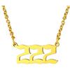 FindChic Collana con Numero d'Angelo dal 000-999 in Acciaio Inossidabile 316L Placcato Platini/Oro 18K Ipoallergenico Ciondolo degli Numeri d'Angelo per Donna e Uomo Regalo Confezione
