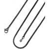 Bandmax Collana Uomo con Catena a Spiga in Acciaio Inossidabile/Placcato in Oro/Nero, Larghezza 2/3/6/9 mm Lunghezza 46-76 cm, Collana da Uomo e Donna Stile Minimalista ed Elegante