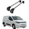OMAC Barre Portatutto Trasversali Compatibili con Citroen Berlingo 2018-2026 - 2 Stangen - Bloccabile - Alluminio Argento