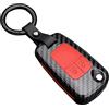 OTMIK Custodia per chiave auto in fibra di carbonio ABS adatta per Opel Astra Corsa Meriva Zafira Astra J Mokka Insignia Chevrolet Key Shell accessori (rosso carbonio 2 pulsanti)
