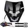JFG RACING Faro Led Moto con Interruttore per EXC EXC-F XC-W SC SMC SXC,Nero | Maschera Faro Moto+Interruttore Manubrio Moto+Kit di Montaggio per FX TE TX EC ECF SUPER ENDURO