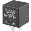 QUARKZMAN Elettronico LED Lampeggiatore Relè Fisso Nero 1 Pc Per Auto | Colore Nero, Materiale Plastica E Metallo, Dimensioni 4x3x3cm, Corrente 20A, Modello CF14JL-02, 3 Pin.