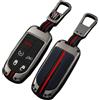 Otai Portachiavi Flip per Auto in Lega di Zinco Coperchio Portachiavi Adatto per Jeep Renegade Compass Grand Cherokee Chrysler 300C Wrangler Dodge Fiat Freemont (Opaco, 4 Pulsanti)