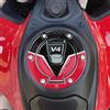 labelbike Adesivo 3D Moto Tappo Serbatoio Compatibile con Ducati | Multistrada V4 2021, Keyless, Protezione in Resina, Antigraffio, Decorazione, Made in Italy
