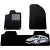 MTC Automotive Tappetini Peugeot 407 2004-2011 Su Misura, Set 4 Pezzi | Tappetini Auto Peugeot 407 2004-2011 con Battitacco in Gomma Rinforzata, Bottoni di Ancoraggio, Antiscivolo