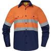 Yukirtiq Camicia Uomo da Lavoro Meccanico Polo a Maniche Lunghe Abbigliamento da Lavoro ad Alta visibilità Camice Blu Divisa da Lavoro con 2 Tasche