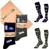 SockTailor Calze Uomo Lunghe in Caldo Cotone, Fantasia 500, Calzini Uomo Lunghi, Calze Uomo Invernali, Idee Regalo, 2 Paia