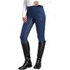 FitsT4 Sports FitsT4 Pantaloni da Equitazione Invernali da Donna, Foderati in Pile, con Impugnatura in Silicone, con Tasche