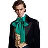 Unykaflor Sciarpa rinascimentale Jabot Cravat, collare da uomo per costume vittoriano edoardiano occidentale matrimonio cravatta Halloween
