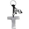 Vestopazzo portachiavi lettera.Nickel tested,lavorazione artigianale fatto a mano in alluminio 100% riciclato.Unisex (T)