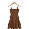 CABULE Abito Sottoveste, vestibilità Slim Femminile, Gonna a Trapezio con Schiena Scoperta e Orlo Ampio