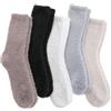 Welwoos Calzini Fuzzy per Donna e Uomo Caldo e Floccoso Inverno Confortevoli e Spessi per Pantofole Plush e Dormire Comodi Calzini Crew Regali di Natale Stuffer per Donne(Grigio/Marrone/Nero/Bianco/Beige, M)