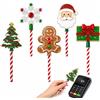 Explcior Christmas Contactless Card Holder, Tree Tap-to-Pay Wand with 3D Printed Candy Cane Handle, Festive Handheld Payment Stick for Credit Debit Cards, Holiday Checkout Accessory