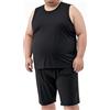Tycoonest Pigiama oversize da uomo, con pantaloncini, biancheria intima e gilet, abbigliamento da notte, in jersey morbido e comodo, in modal estivo