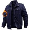 Niwicee Giacca Invernale da Uomo Jacket di Transizione Calda con Interno in Pile Giacca Casual Cerniera Cappotto in Cotone con Tasche Fleece Multiple Giubbotto Giacca da Volo Elegante