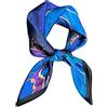 LumiSyne Sciarpe Di Seta Donna Foulard Quadrata 70×70cm Motivo Paisley Stampato Pied De Poule Stile Retrò Classica Leggera Raso Foulard Piccolo Fazzoletto Da Collo Fascia Per Capelli Bandane Copricapo