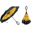 Braty Decorations Ombrello con manico a forma di C, girasole, L